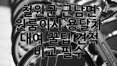 철원군 근남면 원룸이사, 용달차 대여 꿀팁🍯 (견적 비교 필수!)